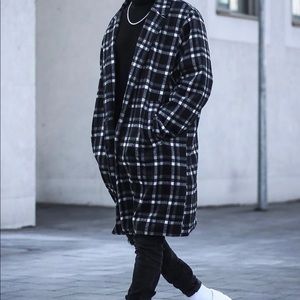 Overcoat. Black/Combo. Size: M. Brand new with tag.